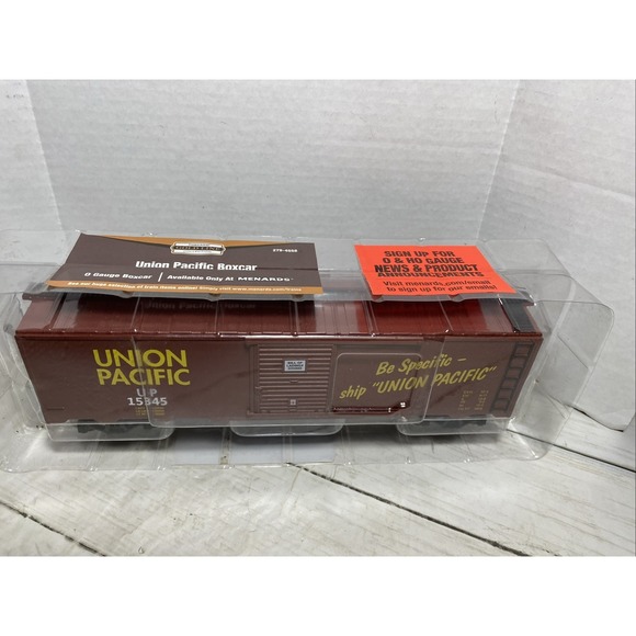 Union Pacific Boxcar 0 Gauge Boxcar Menards - Picture 2 of 7